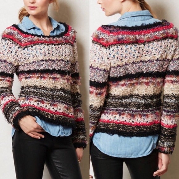 Anthropologie Sleeping on Snow Avron Pullover M sweater knit - Picture 6 of 16